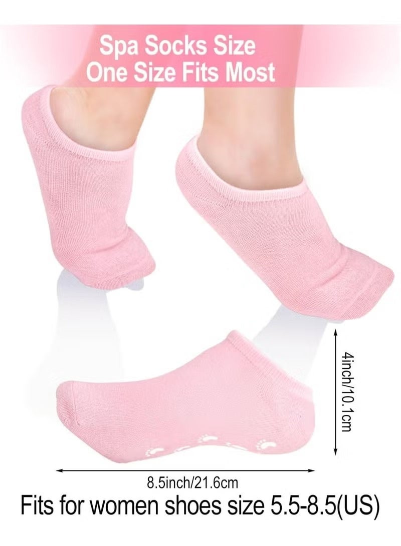 Xpert Moisturizing Socks, Gel Socks Soft Moisturizing Gel Socks, Gel Spa Socks for Repairing and Softening Dry Cracked Feet Skins, Gel Lining Infused with Essential Oils and Vitamins, Random Color - Image 3